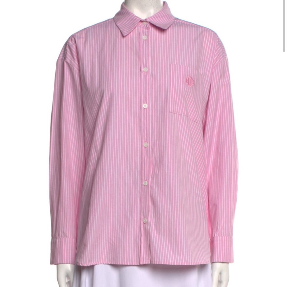 MAJE pink striped shirt